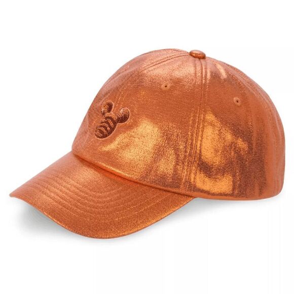 Disneyland Baseball Cap Adults Peach Punch Orange Sequin OS Hat NWT - Picture 1 of 6